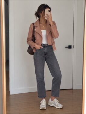 NWOT Anthropologie BLANKNYC Belted Faux Leather Crop Moto Jacket
